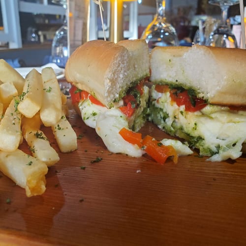 Grilled Mozzarella Sandwich.